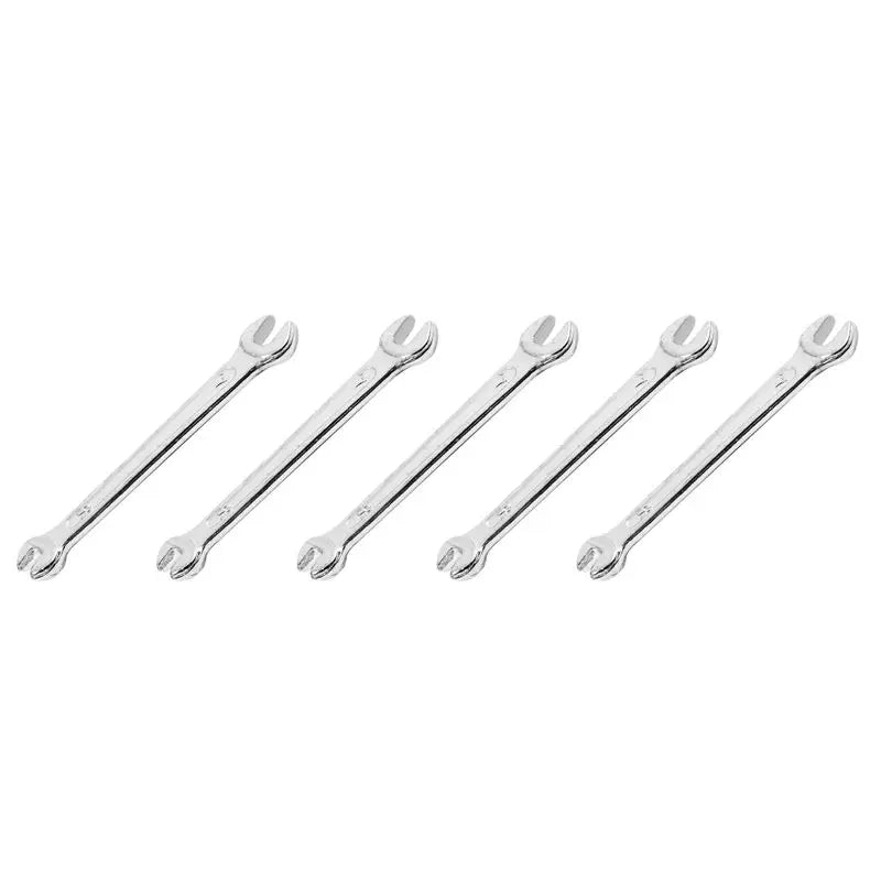 A36T-5X Silver Tone 5.5Mm X 7Mm U Shape Double Open-Ended Wrench Tool Peaceful Pleasures Health and Wellness Silver Tone 5.5 7M