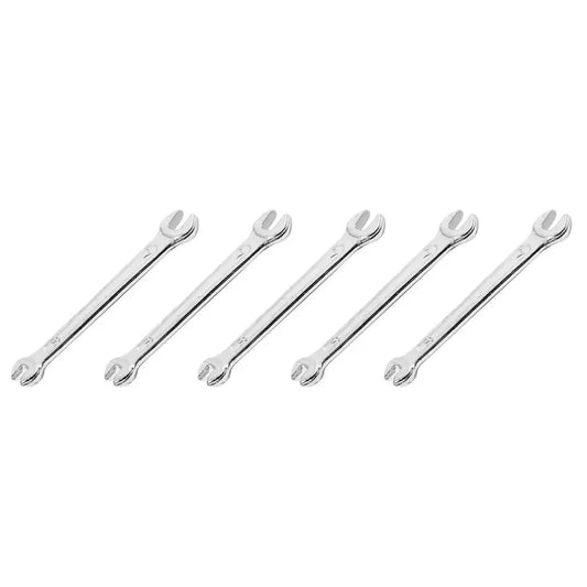 A36T-5X Silver Tone 5.5Mm X 7Mm U Shape Double Open-Ended Wrench Tool Peaceful Pleasures Health and Wellness Silver Tone 5.5 7M