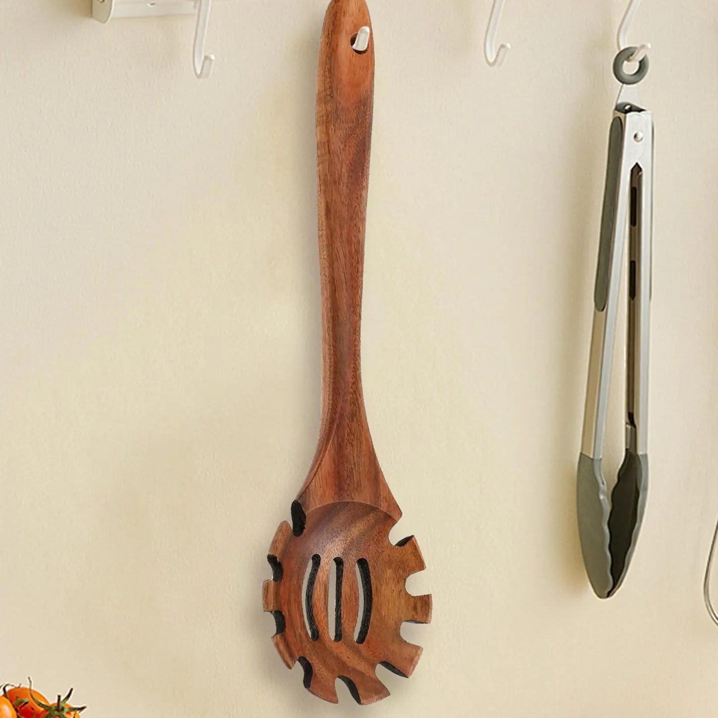 Wooden Pasta Fork & Spaghetti Server Spoon | Kitchen Tool