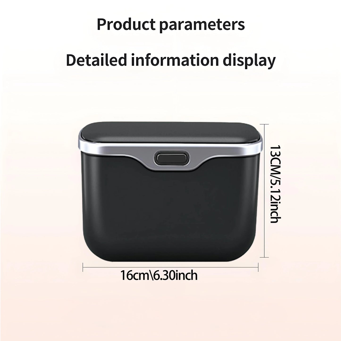Car Trash Can with Lid – Hanging Auto Interior Waste Bin