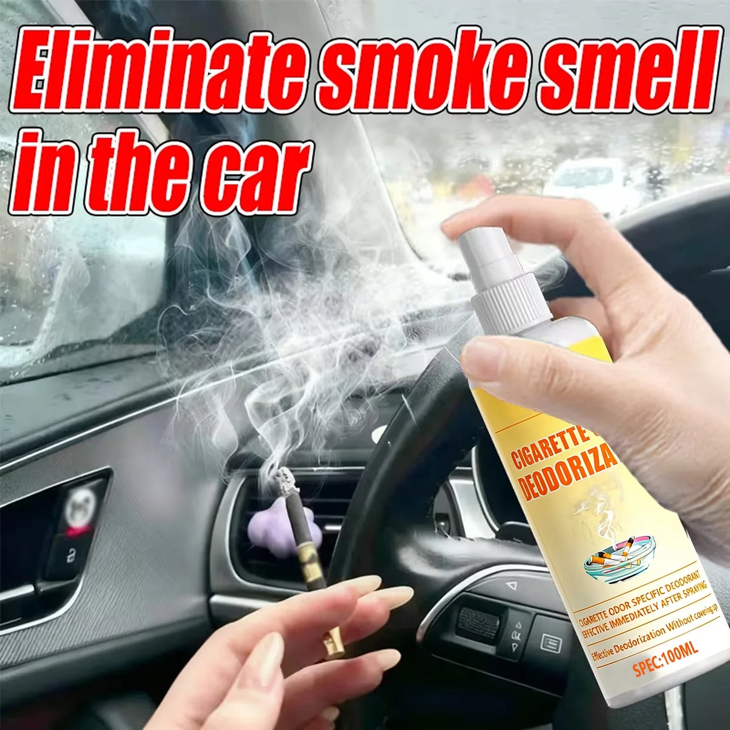 GREEDY TREE Cigarette Odor Eliminator Spray 100ml | Non-Masking