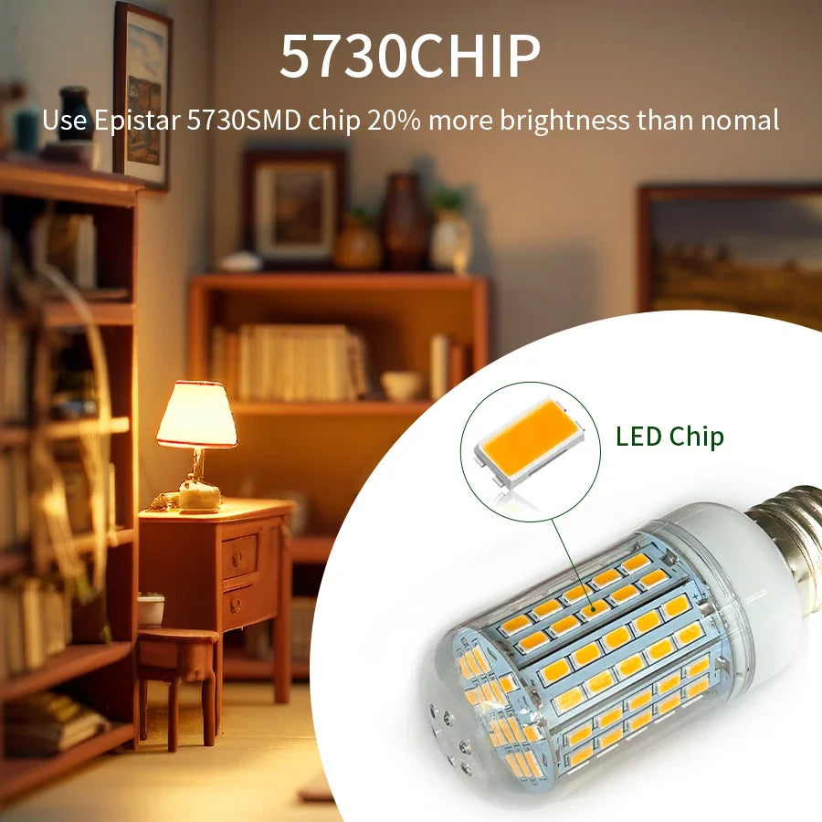 E27 E14 LED Corn Bulb 220V 5730 SMD – Energy Saving 50,000Hr