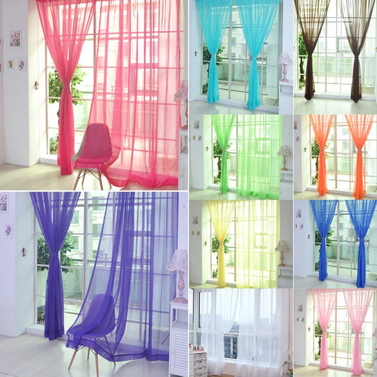 Transparent Window Gauze Solid Color Wedding Glass Gauze Household Products Light Luxury Style Easy To Install Curtains Peaceful Pleasures Health and Wellness