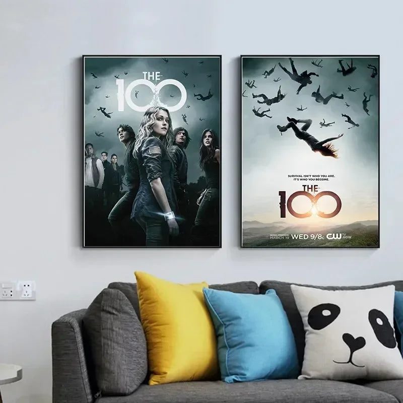 The 100 Season TV Series Minimalist Aesthetics Canvas Painting, Modern Print Wall Art for Living Room Home Decor Peaceful Pleasures Health and Wellness