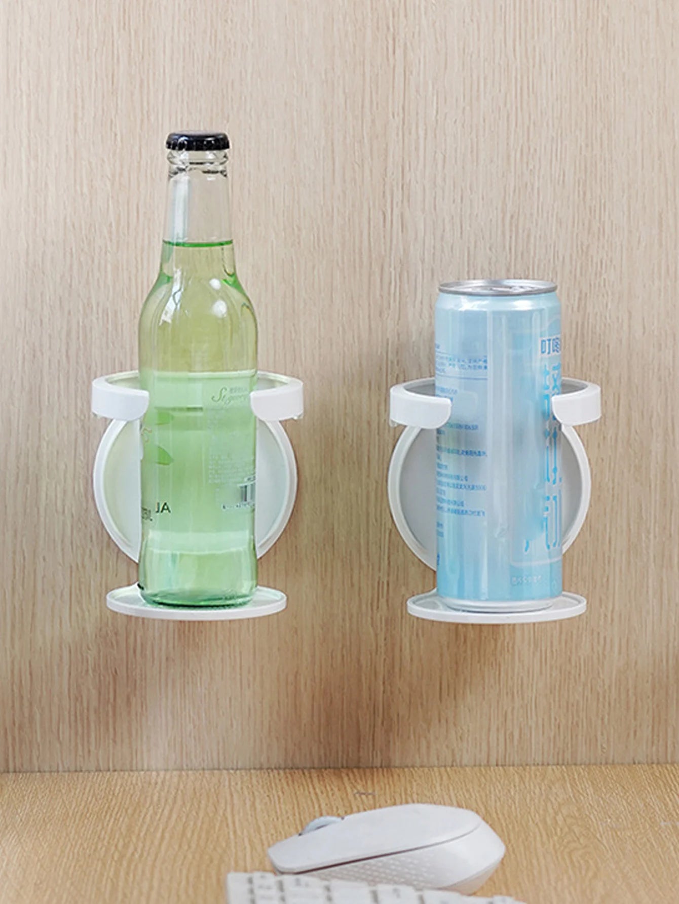 1Pcs No Punching Folding Cup Holder Office Desk Cabinet Door Coffee Storage Rack Home Dormitory Wall Mounted Cup Holder Peaceful Pleasures Health and Wellness