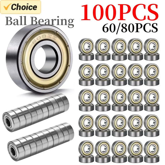 60-100PCS 608ZZ Ball Bearings Carbon Steel Single Row ABEC-7 Deep Groove Miniature Bearings Replacement Skateboard Scooter Parts Peaceful Pleasures Health and Wellness