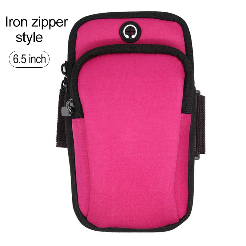 Mobile Phone Armband mp3/mp4 Bags iPhone 14 Pro Max Case For iphone11 Sports Bag For Mobile Multifunction Running Accessories Peaceful Pleasures Health and Wellness Rose red(Iron 6.5in)