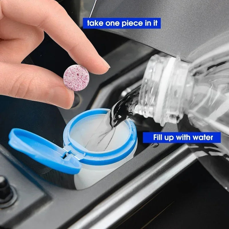 Car Windshield Cleaning Effervescent Tablets | Streak-Free Glass
