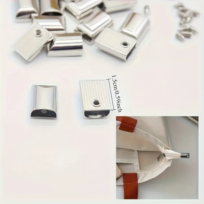 Metal Zipper Stopper Tail Clip Stop Plug Head Screw DIY Bag Leather