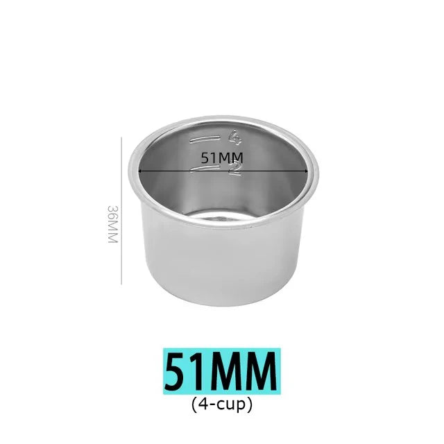 Espresso Filter Basket 51mm 58mm – 1/2/4 Cup Replacement