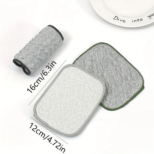 Microfiber Double-Side Dishcloth – Reusable Non-Stick Washcloth Microfiber Dishcloth Oasis Select