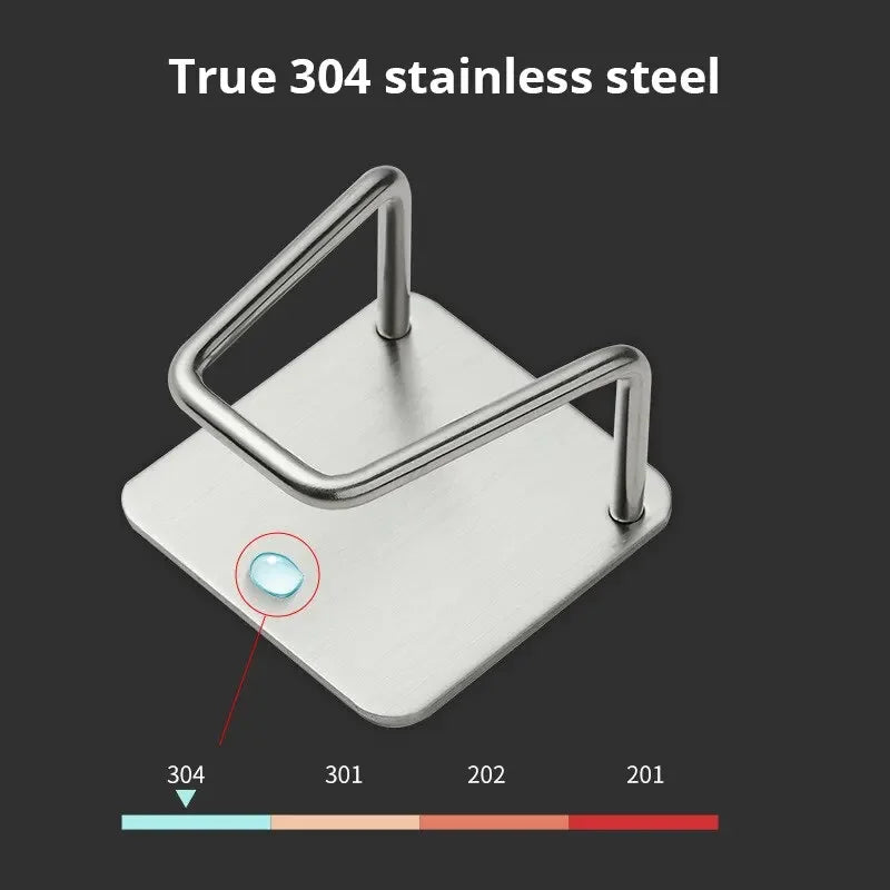 1pc Stainless Steel Sink Sponge Rack For Sponge Steel Wire Ball Draining Paste The Inner Wall Of The Sink Kitchen Supplies Peaceful Pleasures Health and Wellness