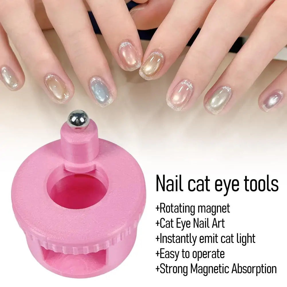 Rotating Cat Eye Nail Magnet Tool | Wide Beam Glass Bead Effect