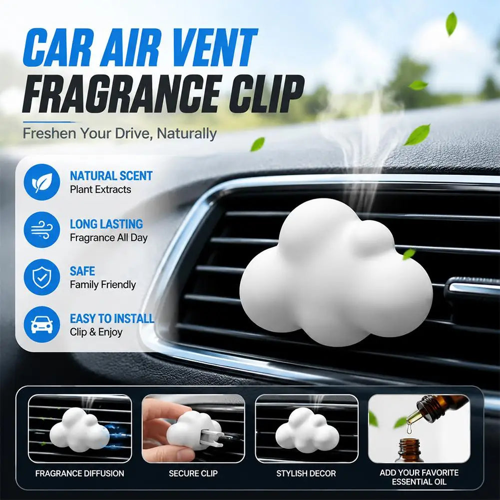 Cute Cloud Car Air Freshener Aroma Diffuser Vent Clip/Pendant,Refillable Creative Auto Decor Gift for Women Men mystical smell Peaceful Pleasures Health and Wellness