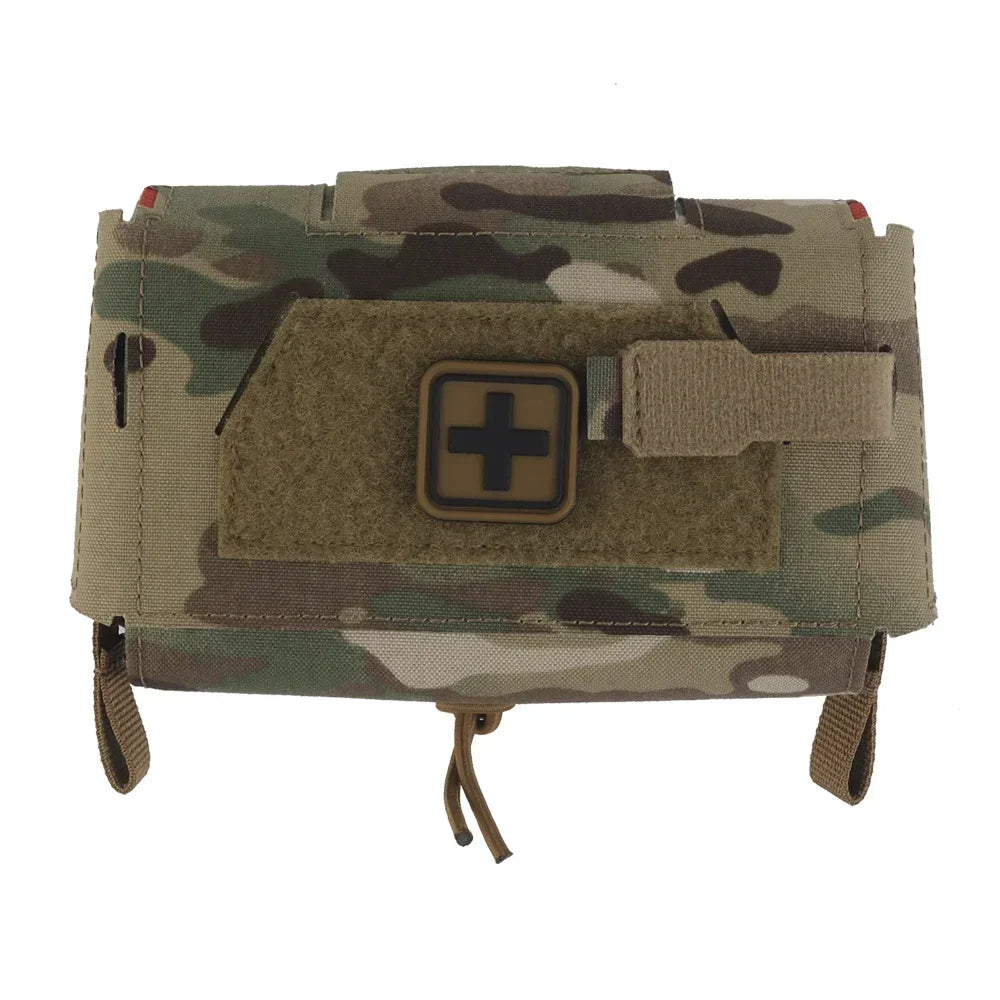 Tactical Airsoft Compact Trauma Pouch V3 Molle Medical Bag MD2 IFAK Pouch For Hunting Plate Carrier Waist Belt Gear Peaceful Pleasures Health and Wellness BP-158MC