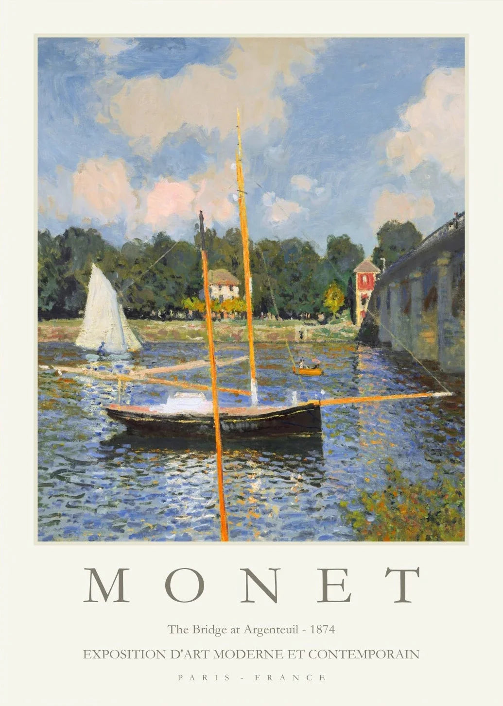 Claude Monet Abstract Landscape Canvas Wall Art | Unframed Print