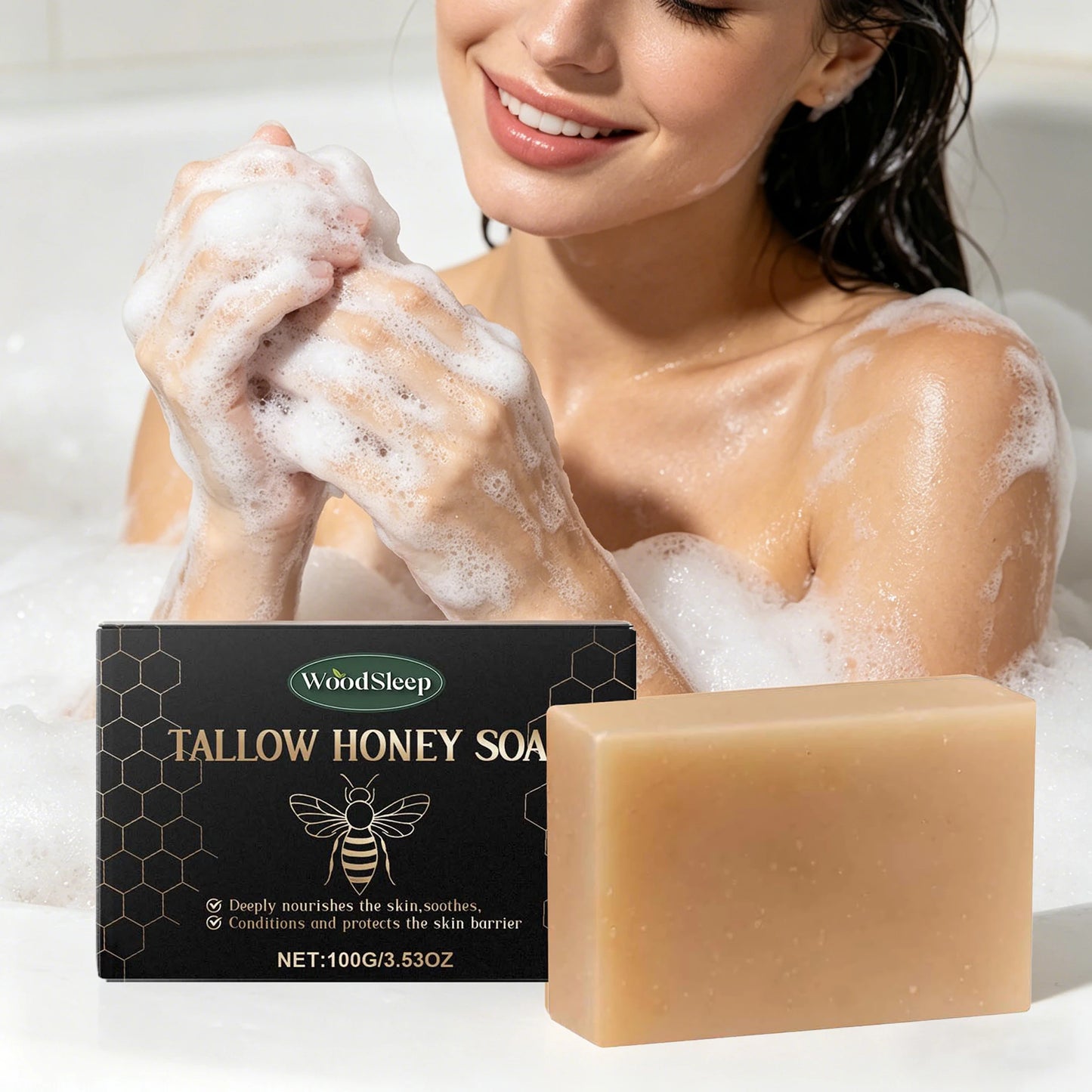 Tallow Honey Soap 100g – Hydrating Natural Cleansing Bar