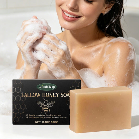 Tallow Honey Soap 100g – Hydrating Natural Cleansing Bar Natural Bar Soap Peaceful Pleasures Health and Wellness