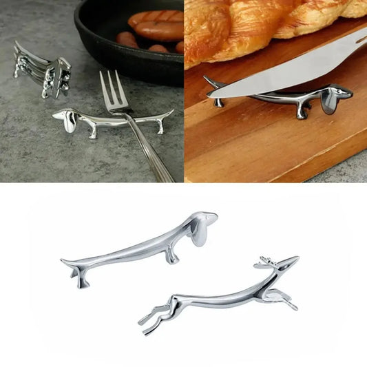 Zinc Alloy Fawn & Dog Cutlery Holder | Tableware Rack Cutlery Holder Oasis Select