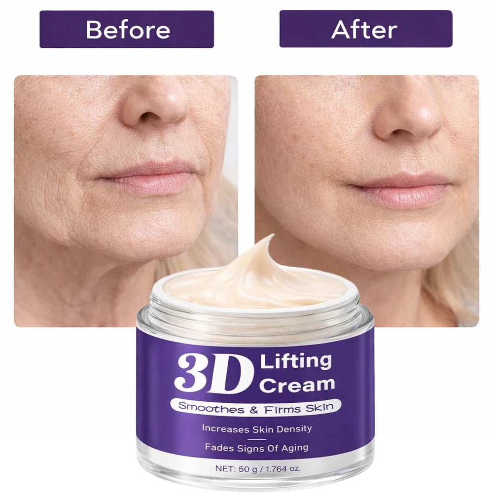 3D Lifting Cream ,Firming Face Cream for Women Smooth Firm Skin Increase Skin Nourishing Hydrating Facial Moisturizer,50g Peaceful Pleasures Health and Wellness