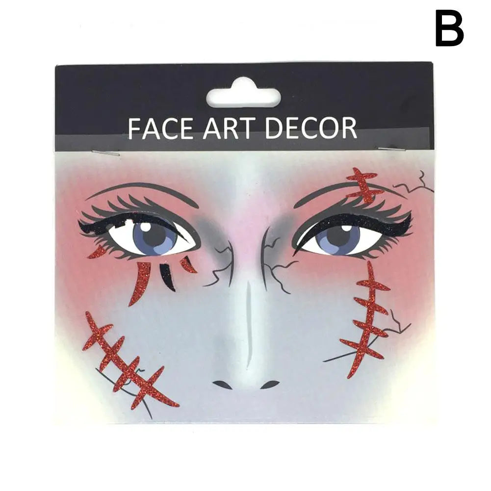 Halloween Face Gems Rhinestone Crystal Glitter Jewel Stickers