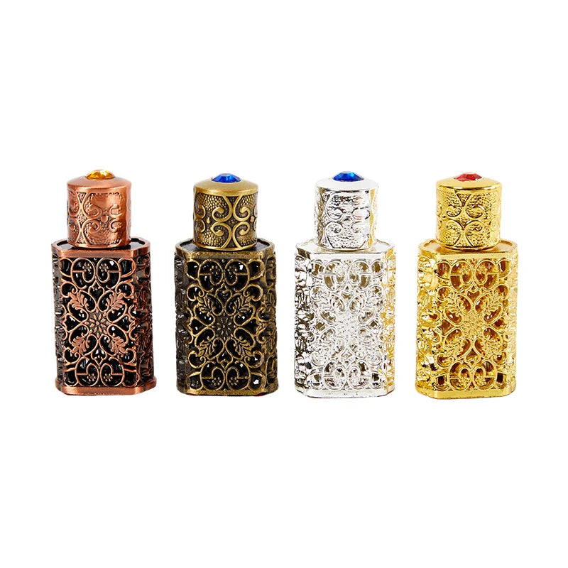 Luxury 3ml Mini Antiqued Perfume Refillable Bottle Arab Style Essential Oils Atomizer Perfume Spray Bottle Peaceful Pleasures Health and Wellness