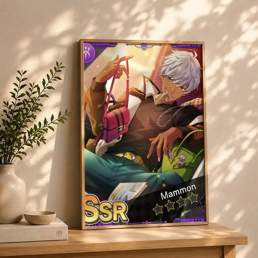 Game O-Obey Me!S Poster HD Self Adhesive Waterproof Wall Art Ideal for Home Office Dorm Bedroom Great Gift Peaceful Pleasures Health and Wellness