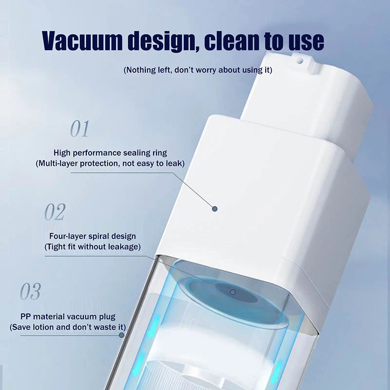 15/30/50ml Square Vacuum Bottle Press Lotion Empty Dispensers Liquid Foundation Makeup Portable Lady Essence Cosmetic Container Peaceful Pleasures Health and Wellness