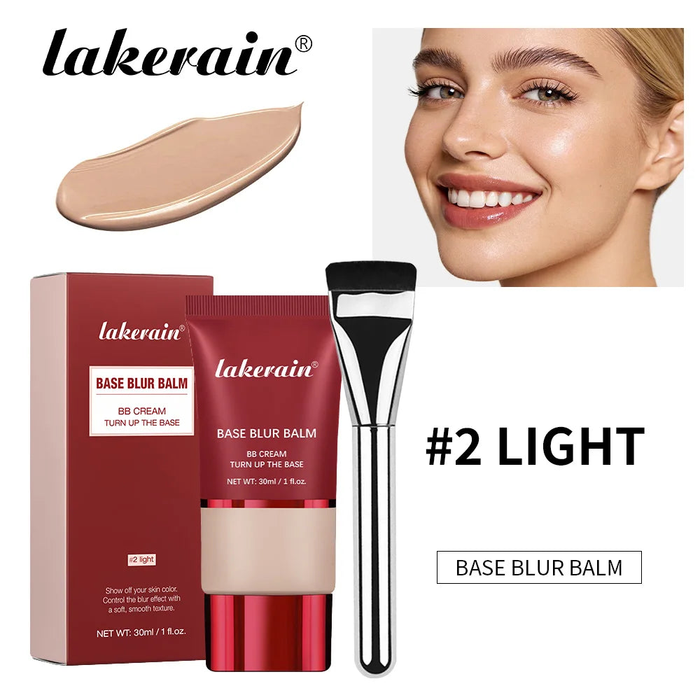 Lakerain Blurring Liquid Foundation & Brush Set | Matte Finish