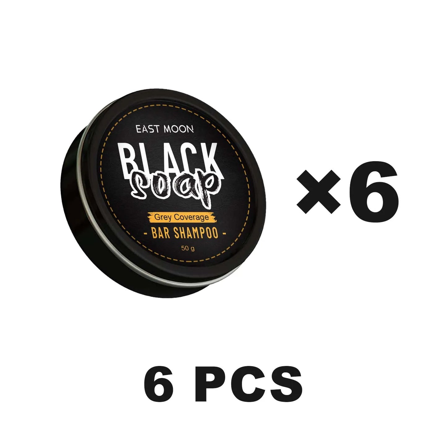 East Moon Black Hair Shampoo Soap | Darkening & Anti-Dandruff Bar