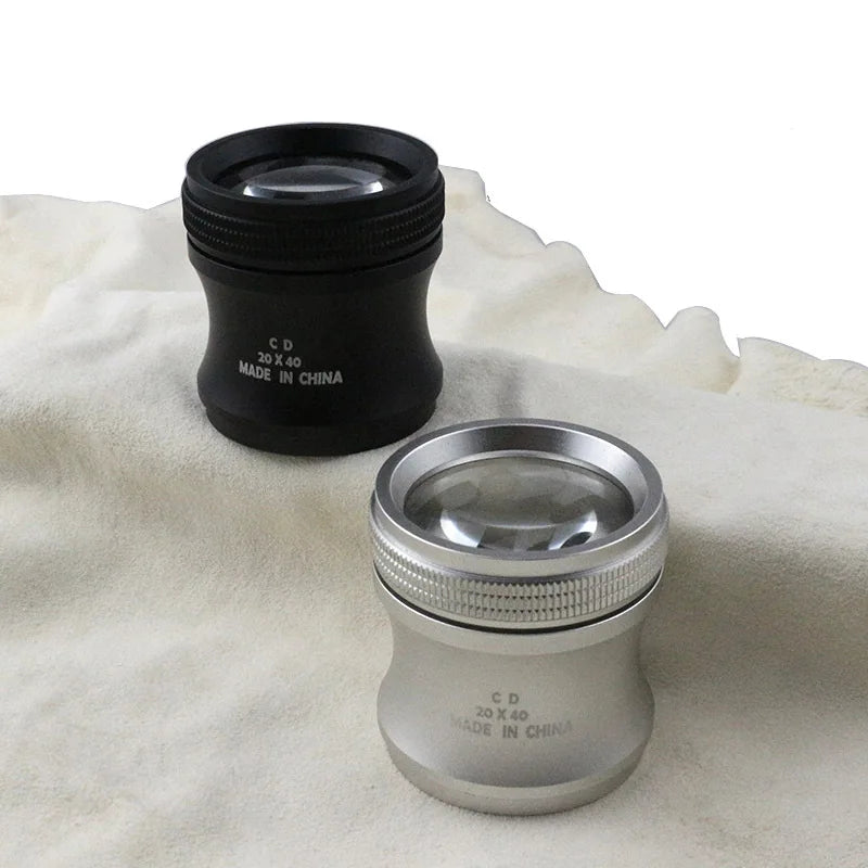 Metal Tube Magnifying Glass with Innovative Small Waist Design and Black and White Dual Color Peaceful Pleasures Health and Wellness