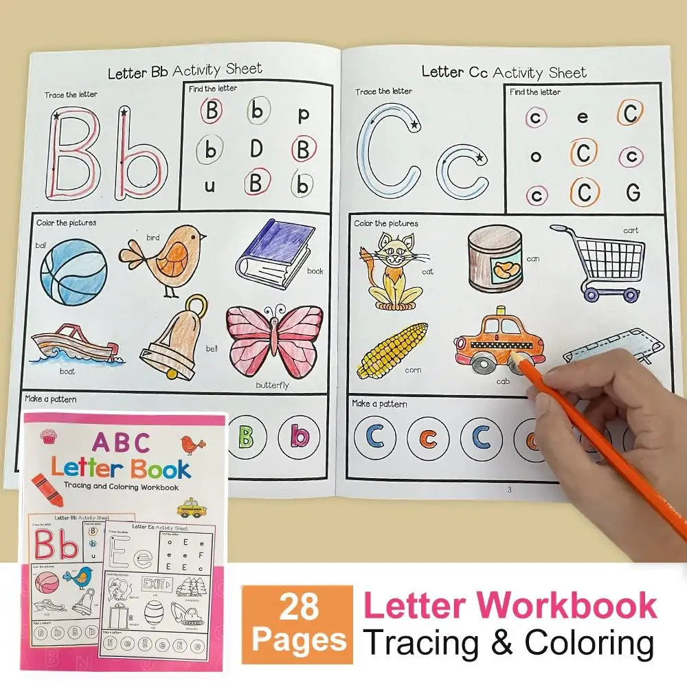 Preschool Alphabet Phonics Practice Workbook Letters A-z Kindergarten