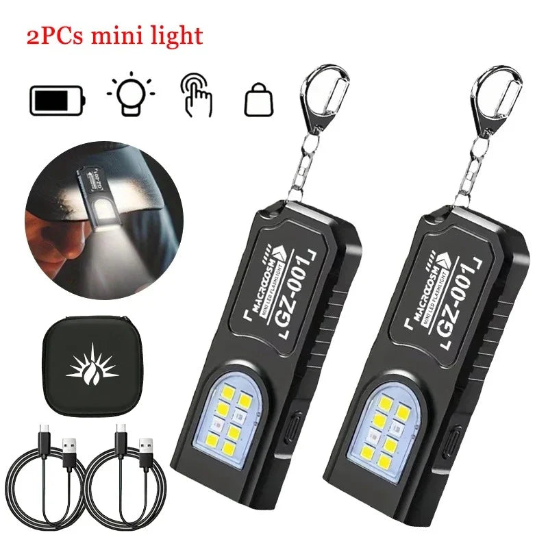 ZHIYU 550LM Mini LED Keychain Flashlight | Type-C Rechargeable