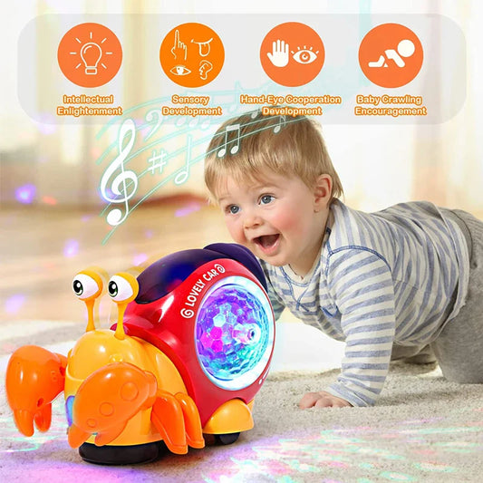 Crawling Crab Baby Toy – Light-Up Musical Interactive Toddler Interactive Baby Toy Oasis Select