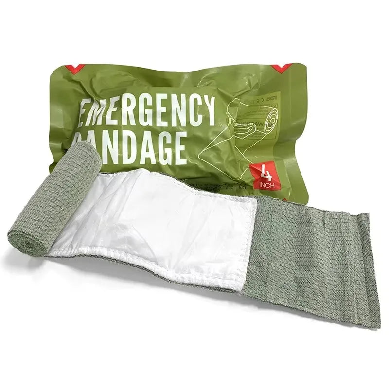 Emergency Training Trauma Hemostasis Vacuum Plus Compression Israeli Tactical Bandage Pressurized User External Strap Peaceful Pleasures Health and Wellness Army green 6in