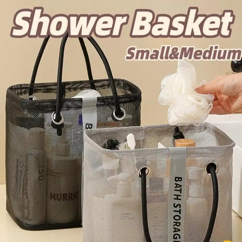 Portable Tote Shower Basket WaterproofBag With Handle Large Capacity Toiletry Bag Organizer Unisex Peaceful Pleasures Health and Wellness