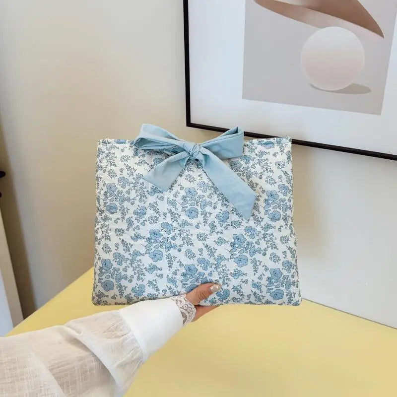 Floral Print Fabric Makeup Bag – Women's Travel Cosmetic Pouch