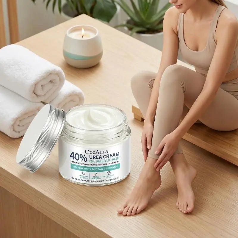 OceAura Gentle Moisturizing Foot Cream Hydrate Nourish Make Foot Skin Delicate Smooth Daily Care Peaceful Pleasures Health and Wellness
