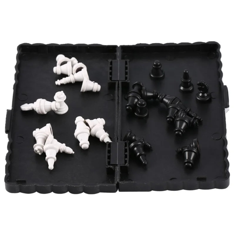 Mini Magnetic Chess Set for Kids - Portable Folding Plastic Chessboard Outdoor Friendly Travel Board Game Peaceful Pleasures Health and Wellness