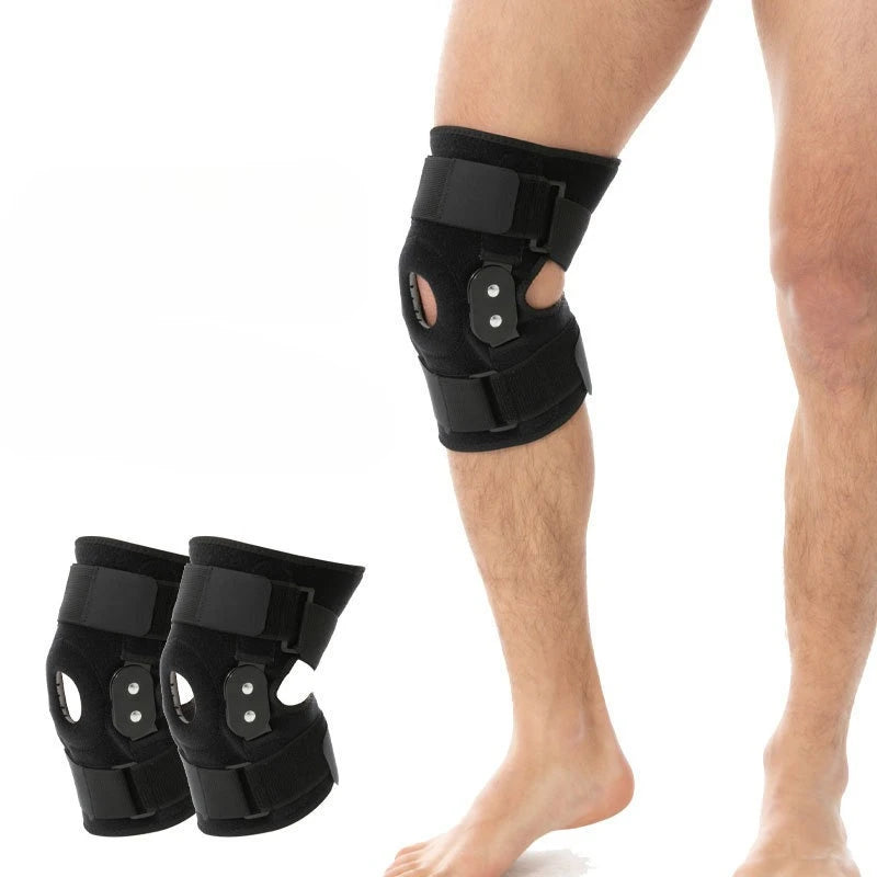 Hinged Knee Brace Support with Strap Side Patella Stabilizers for Protection Pain Relief for Arthritis,Meniscus Tear Peaceful Pleasures Health and Wellness 2PCS Adjustable size