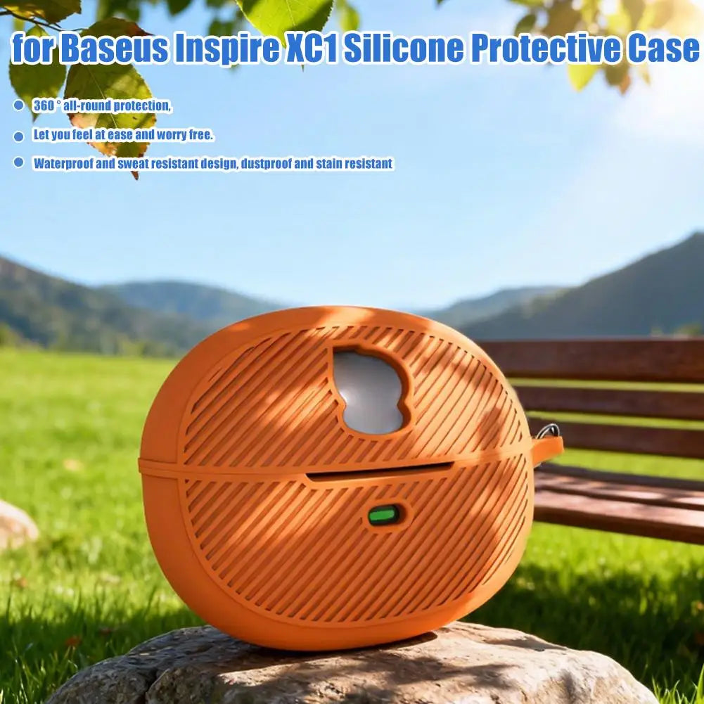 Baseus Inspire XC1 Silicone Case | Scratch-Resistant + Carabiner