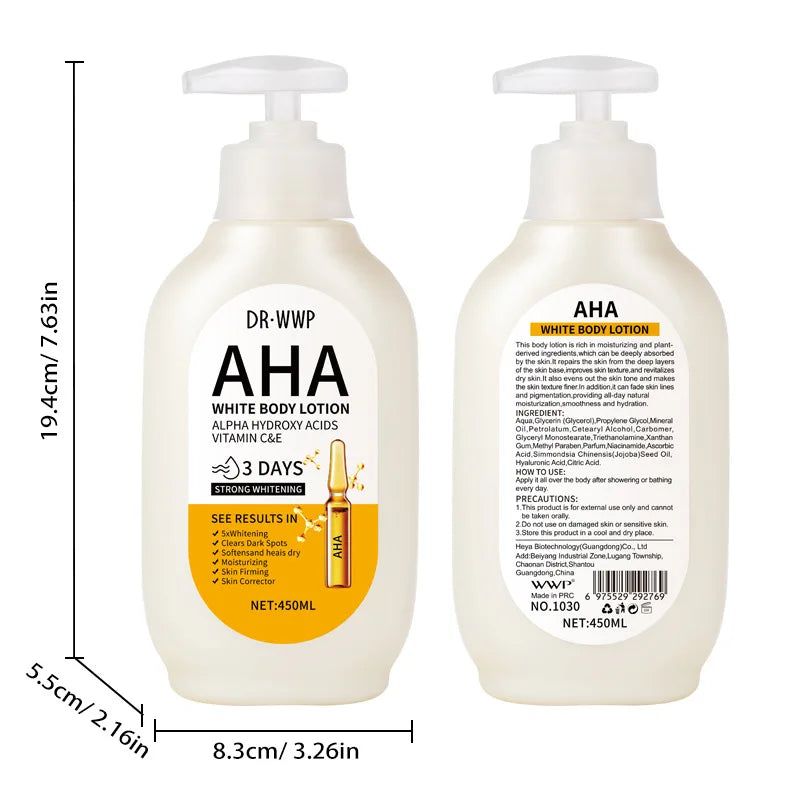 AHA Fruit Acid Body Lotion 450ml – Whitening & Moisturizing