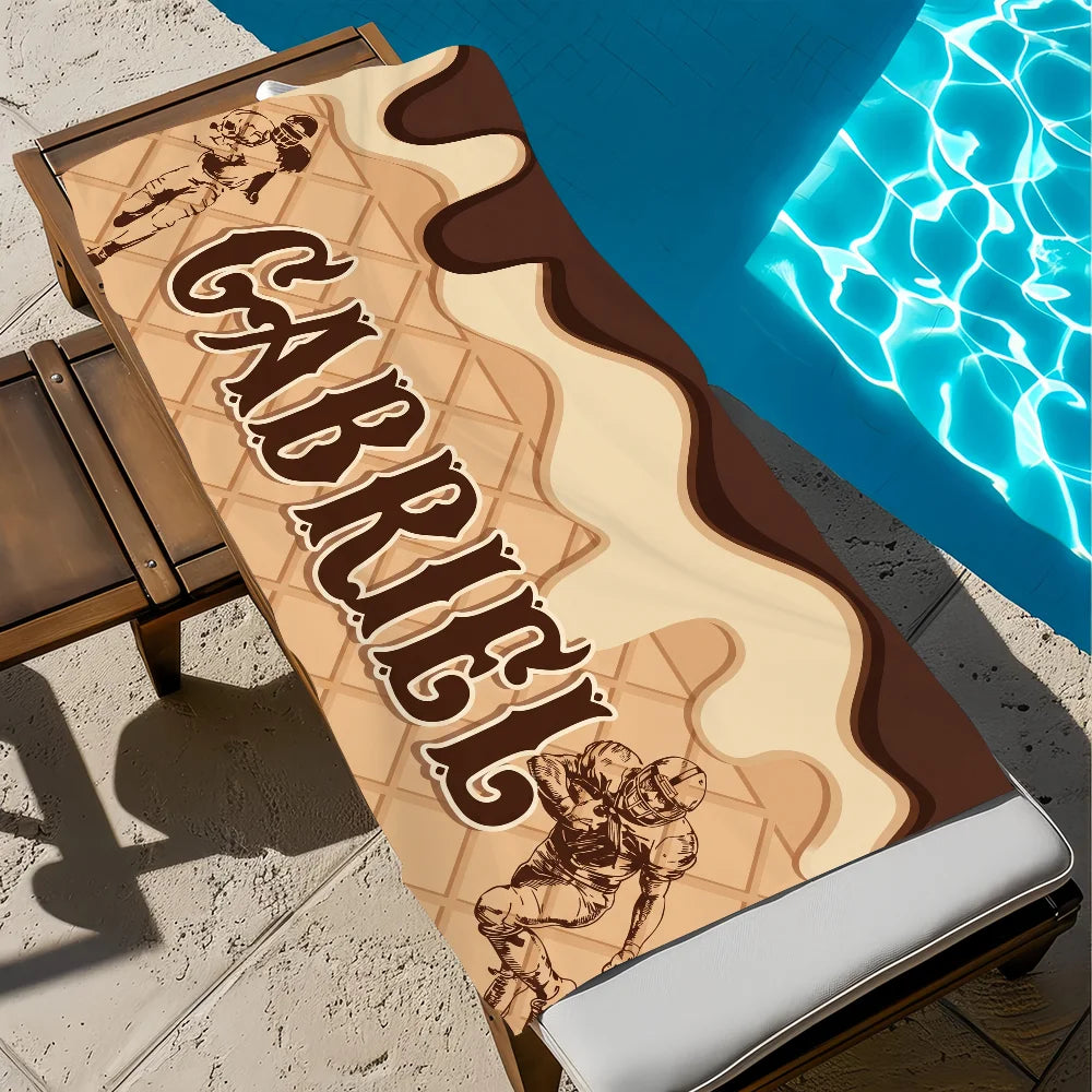 Personalized Ice Cream Drip Beach Towel | Quick Dry, Soft Beach Towel Peaceful Pleasures Health and Wellness z1 STJ150x180CM