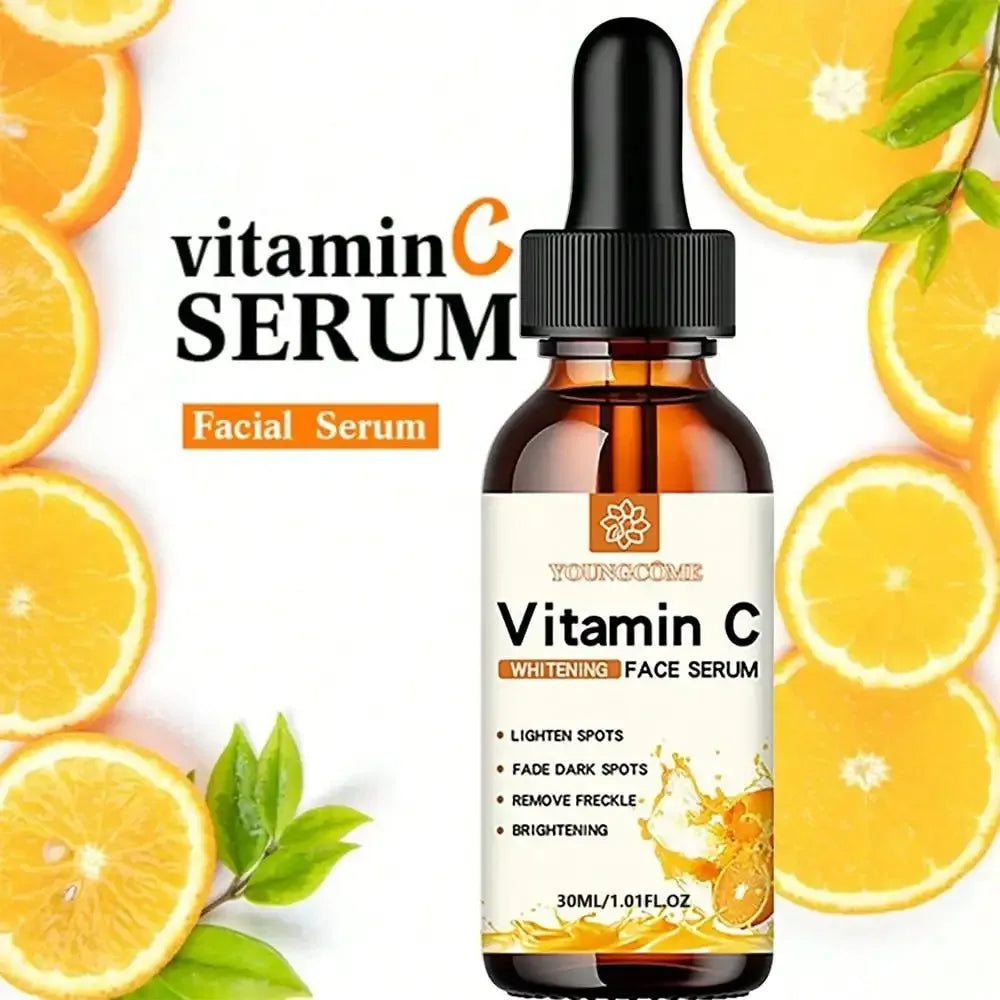 VitaminC Contains Hyaluronic Acid Brightening Original Liquid Fade Fine Lines Moisturizing Repair Dull Serum Face Skin Care 30ml Peaceful Pleasures Health and Wellness