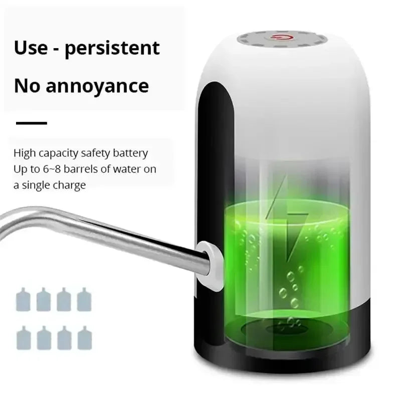 USB Water Dispenser Waterer Drink Items Automatic Manual Pump Rechargeable Electric Kitchen. Bottle Dispensing Drinkware Carboy Peaceful Pleasures Health and Wellness
