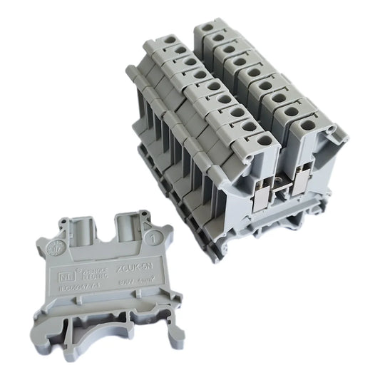 10Pcs UK5N Screw Wire Connector 4mm² Cable Feed-through Connection 12AWG Plug Electrical Mount UK-5N DIN Rail Terminal Block Peaceful Pleasures Health and Wellness