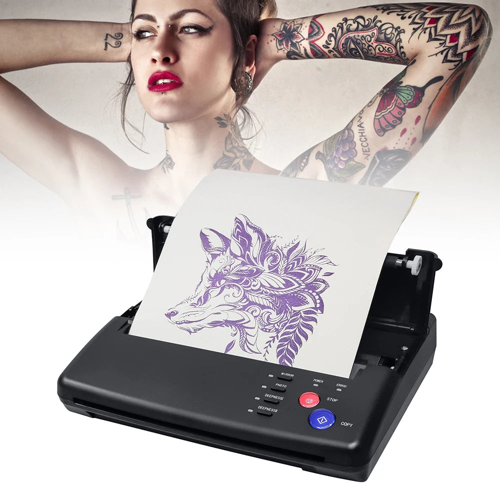 Tattoo Transfer Stencil Machine with Kit Copier Printer Tattoo Transfer Stencil Paper Tattoo Stencil Printer Machine for Tattoo Peaceful Pleasures Health and Wellness