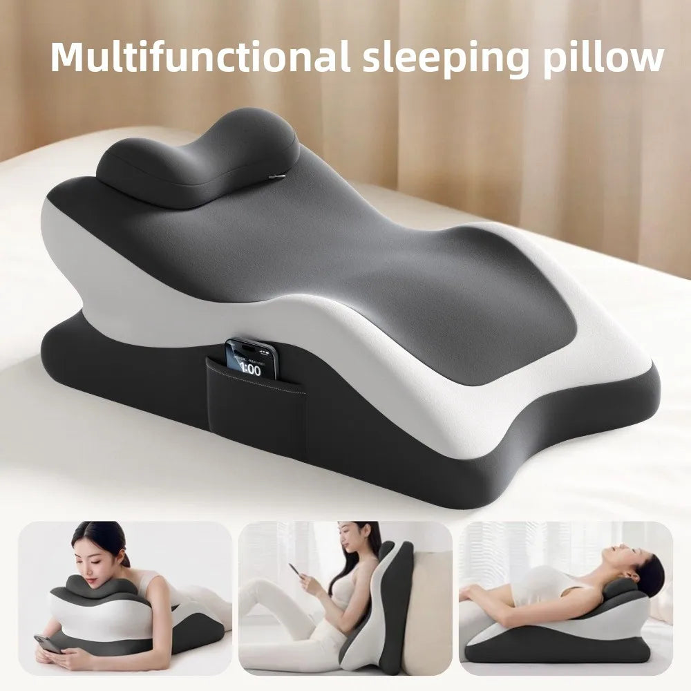 Multifunctional Body Pillow Large Women Legs Waist Pillow Memory Foam Reading Pillows for Gaming Lie on The Bed Sleeping Pillow Peaceful Pleasures Health and Wellness
