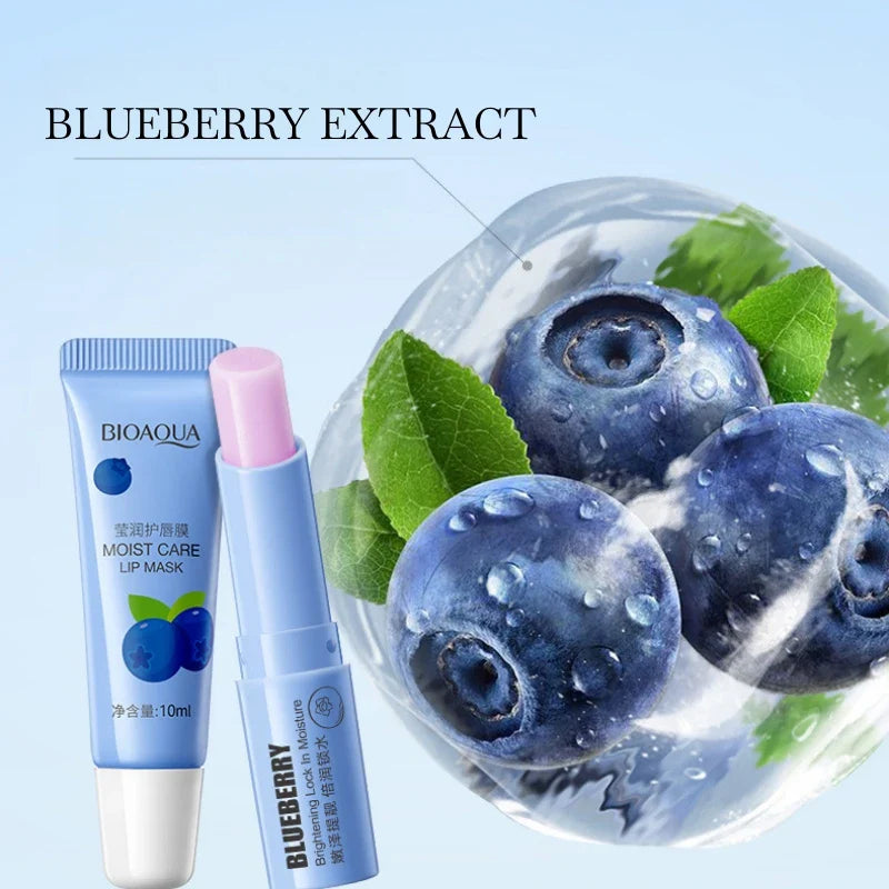 Blueberry Lip Balm & Mask Set – Vitamin E, Hypoallergenic