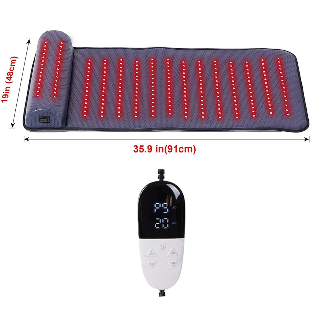 VamsLuna Red Light Therapy Mat | Far Infrared Pain Relief 675 LEDs